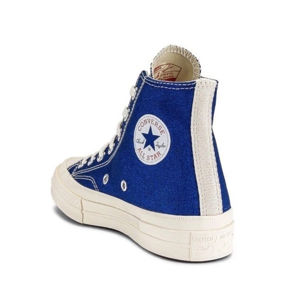 COMME DES GARCONS PLAY Converse  Chuck Taylor High Top Sneakers Sz 8 Women’s - Picture 3 of 9